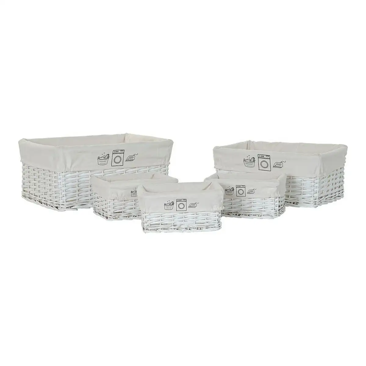 Set de basket dkd home decor polyester osier 5 pcs 48 x 38 x 22 cm 26 x 19 x 13 cm 42 x 33 x 19 cm _5511. DIAYTAR SENEGAL - Votre Boutique en Ligne, Votre Choix Illimité. Parcourez nos rayons et découvrez des produits qui vous inspirent, de la mode à la maison et bien plus.