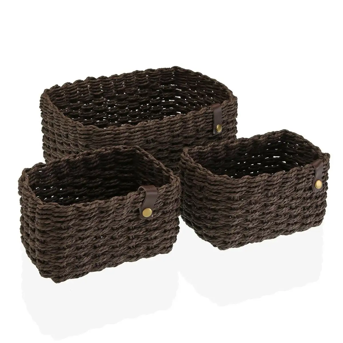 Set de basket versa marron papier 19 x 12 x 26 cm_4560. DIAYTAR SENEGAL - L'Art de Vivre le Shopping Inspiré. Parcourez notre catalogue et choisissez des produits qui reflètent votre passion pour la beauté et l'authenticité.