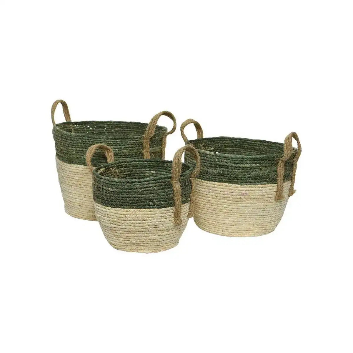 Set de basket vert osier_7741. DIAYTAR SENEGAL - Votre Passage vers l'Exceptionnel. Naviguez à travers notre sélection minutieuse et découvrez des articles qui apportent une touche spéciale à chaque instant de votre vie.