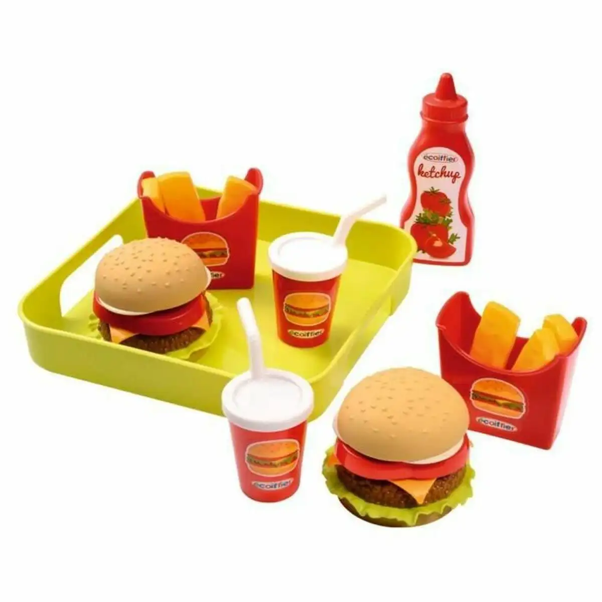 Set de jouets alimentaires ecoiffier hamburger tray _2369. DIAYTAR SENEGAL - L'Art de Choisir, l'Art de Vivre. Parcourez notre boutique en ligne et découvrez des produits qui transforment chaque choix en une expérience enrichissante.