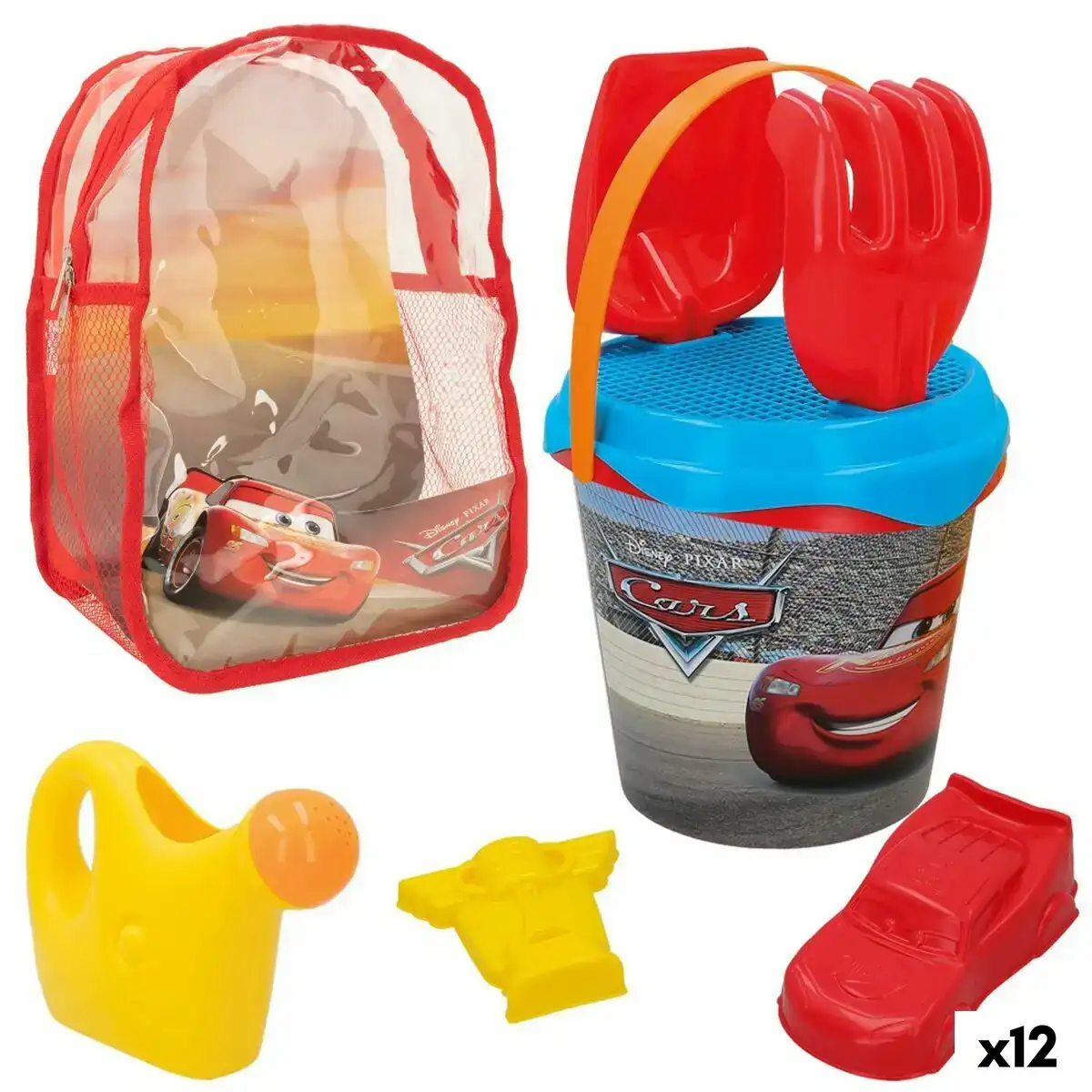 Set de jouets de plage cars polypropylene 12 unites _5710. DIAYTAR SENEGAL - Votre Escapade Shopping Virtuelle. Explorez notre boutique en ligne et dénichez des trésors qui évoquent la culture et le savoir-faire sénégalais, un clic à la fois.
