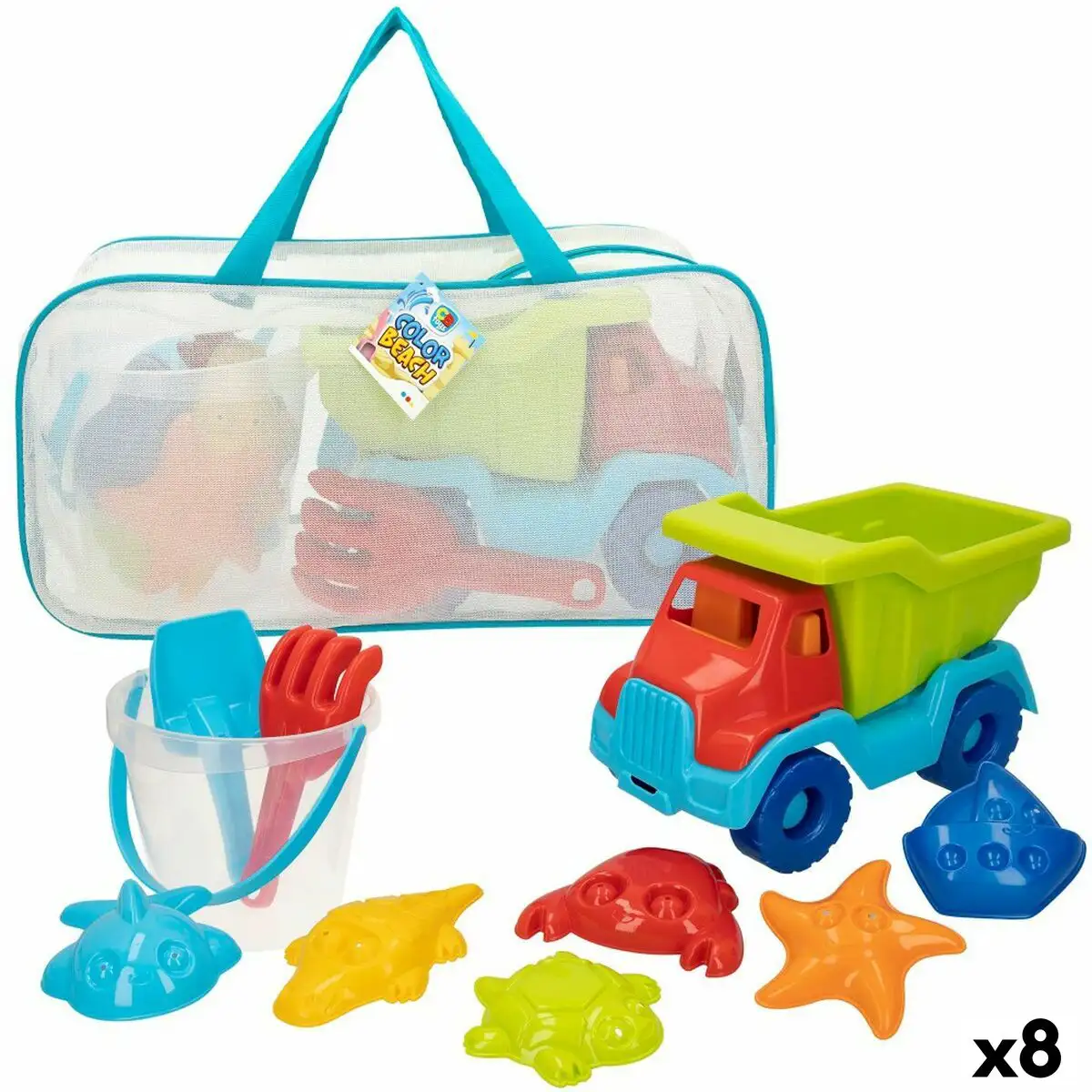 Set de jouets de plage colorbaby polypropylene 8 unites _4588. DIAYTAR SENEGAL - Votre Passage vers l'Exceptionnel. Naviguez à travers notre sélection minutieuse et découvrez des articles qui apportent une touche spéciale à chaque instant de votre vie.