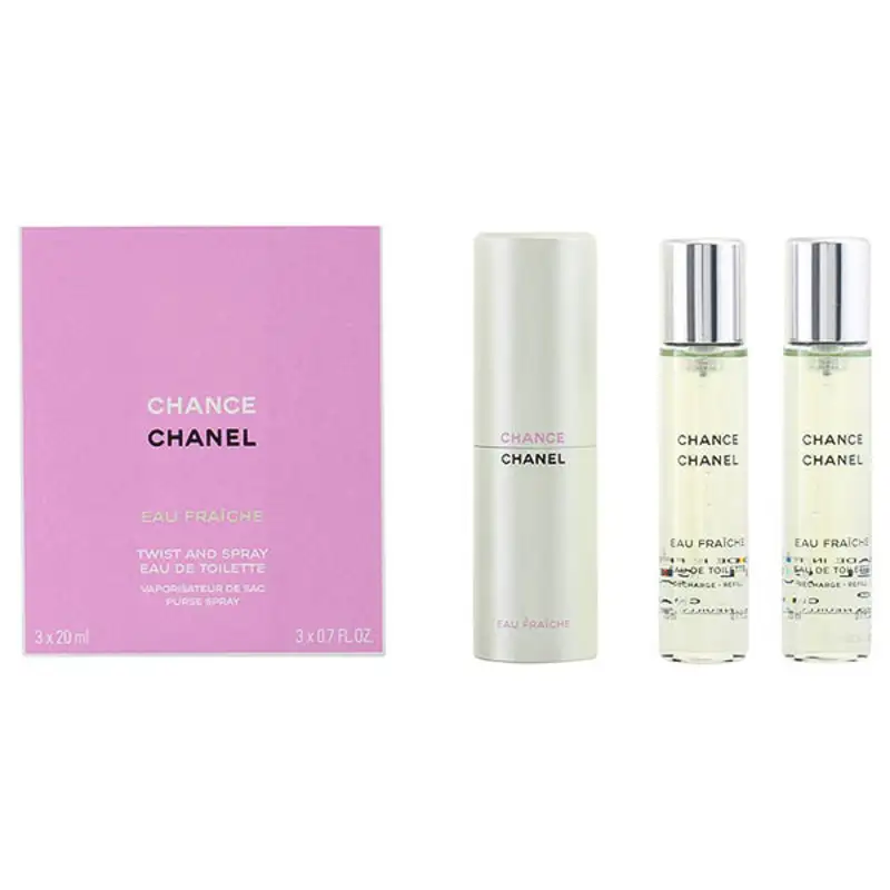 Set de parfum femme chance eau fraiche chanel chance eau fraiche 3 pcs _4617. DIAYTAR SENEGAL - Votre Portail vers l'Extraordinaire. Parcourez nos collections et découvrez des produits qui vous emmènent au-delà de l'ordinaire, créant une expérience de shopping mémorable.