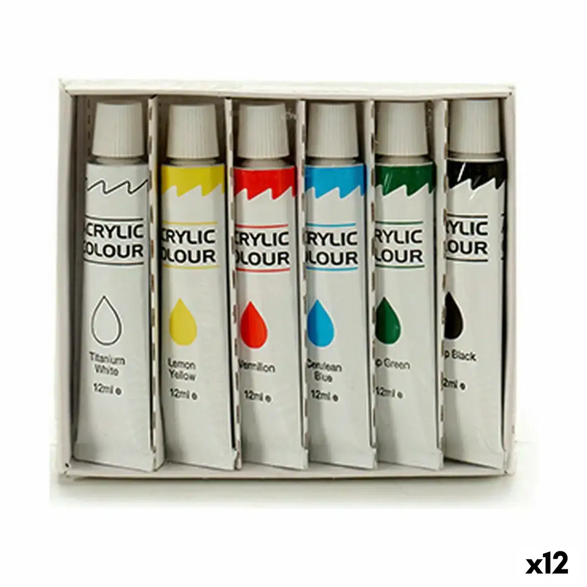 Set de peinture multicouleur peinture acrylique 12 ml 12 unites _2864. DIAYTAR SENEGAL - L'Art de Vivre le Shopping Inspiré. Parcourez notre catalogue et choisissez des produits qui reflètent votre passion pour la beauté et l'authenticité.