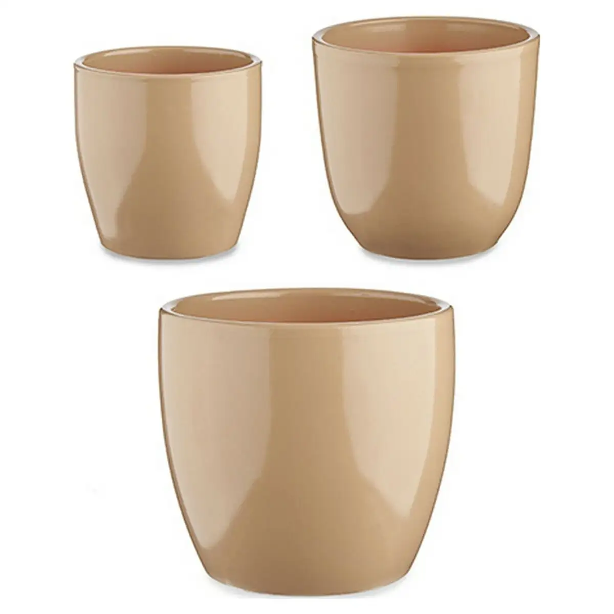 Set de pots beige argile 3 pieces 22 5 x 18 5 x 22 5 cm _1582. DIAYTAR SENEGAL - Votre Plateforme Shopping Engagée. Explorez notre catalogue et choisissez des produits qui reflètent notre dévouement envers la qualité et la satisfaction du client.