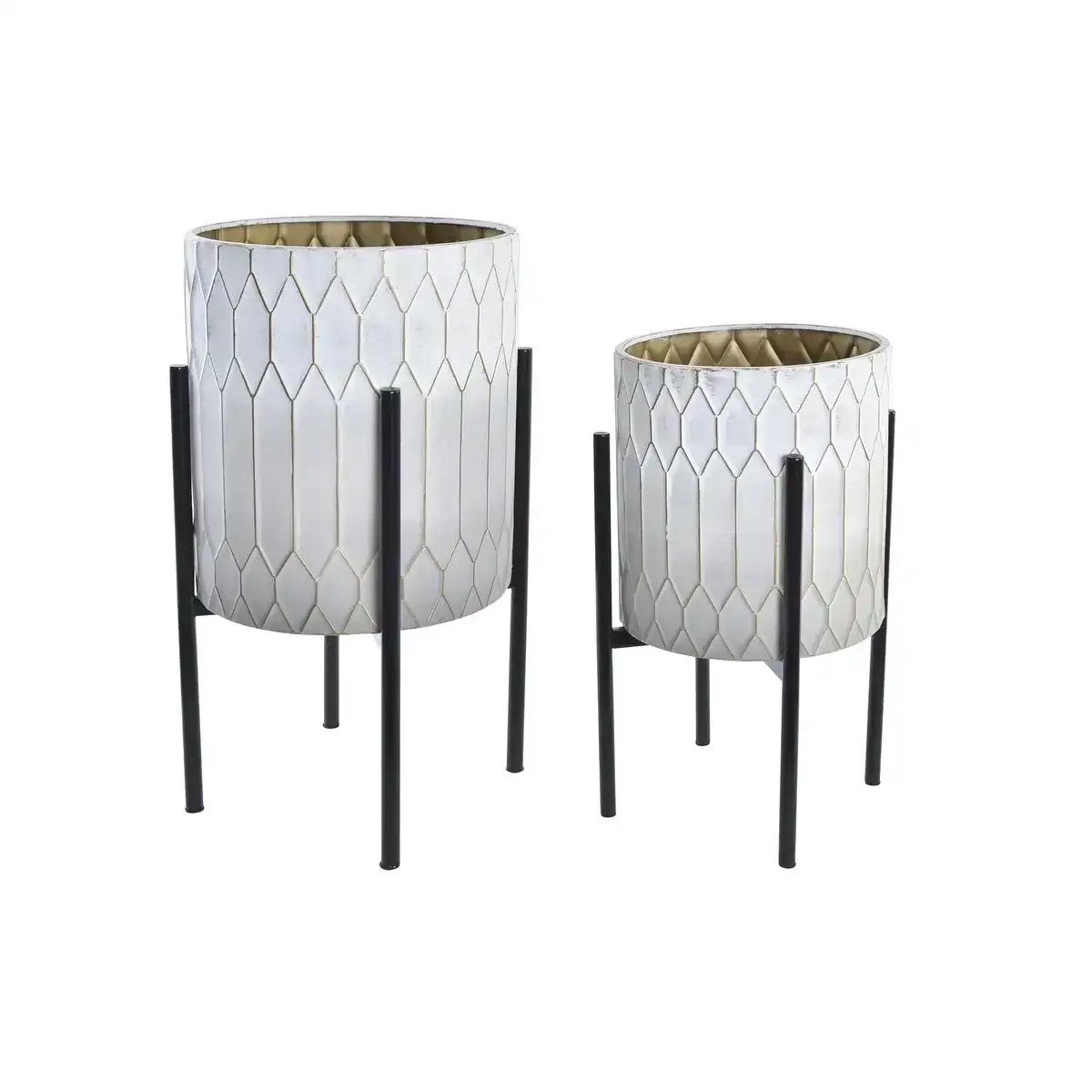 Set de pots dkd home decor noir dore metal blanc bicolore moderne 31 x 31 x 58 cm _3087. Entrez dans l'Univers de DIAYTAR SENEGAL - Votre Destination de Shopping Complète. Découvrez des produits qui reflètent la diversité et la richesse culturelle du Sénégal, le tout à portée de clic.
