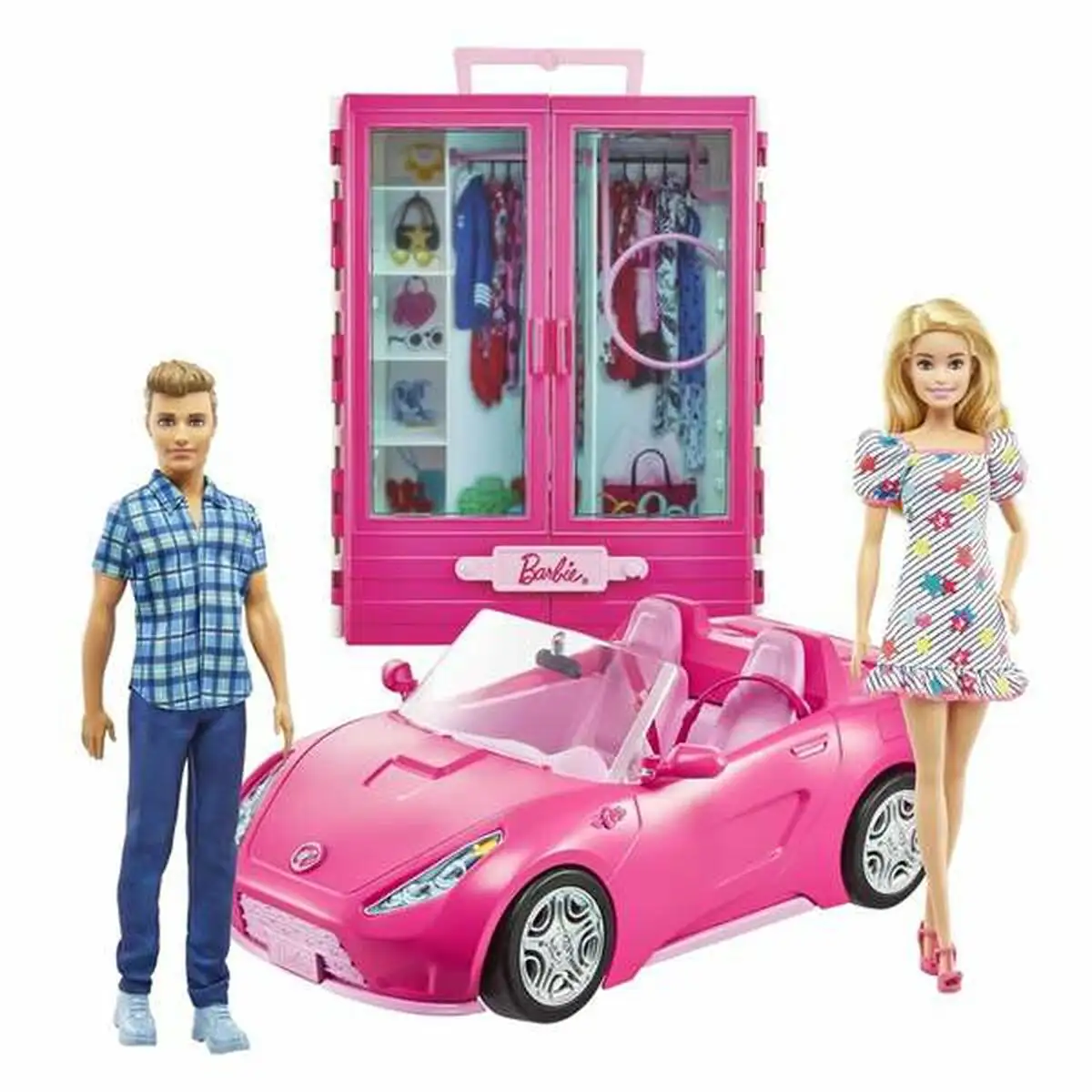 Barbie -mallette armoire, poupees