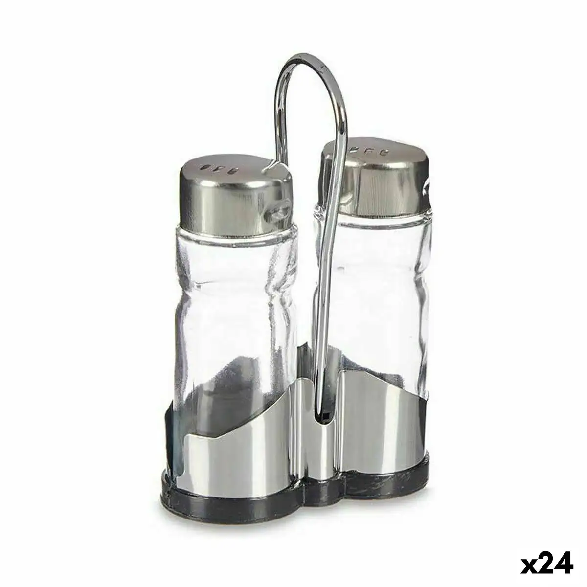 Set de saliere et poivriere transparent metal 3 8 x 12 x 7 8 cm 24 unites _6572. DIAYTAR SENEGAL - Votre Destination Shopping Incontournable. Parcourez nos rayons virtuels et trouvez des articles qui répondent à tous vos besoins, du quotidien à l'exceptionnel.