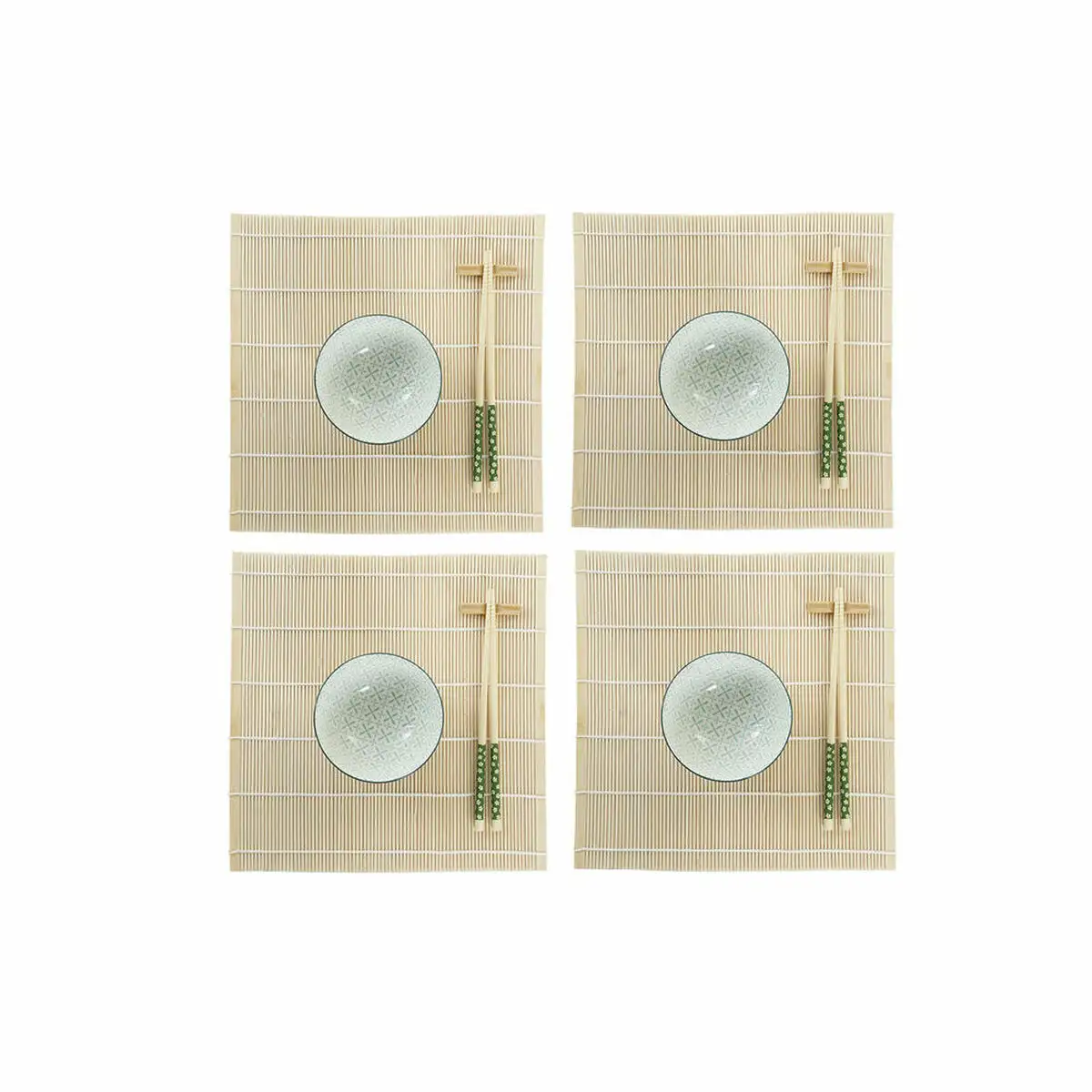Set de sushi dkd home decor 14 5 x 14 5 x 31 cm vert gres oriental 16 pieces _9838. DIAYTAR SENEGAL - Votre Boutique en Ligne, Votre Histoire. Explorez notre sélection et découvrez des produits qui reflètent votre parcours et vos aspirations, un achat à la fois.
