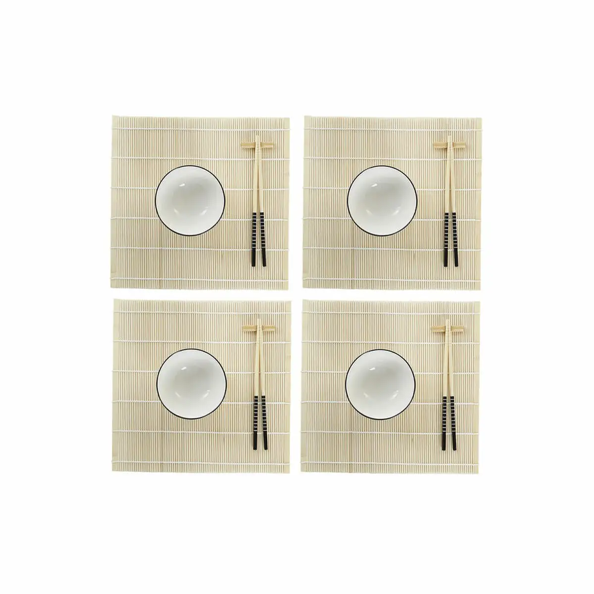 Set de sushi dkd home decor bambou gres blanc oriental 14 5 x 14 5 x 31 cm 16 pieces _9937. DIAYTAR SENEGAL - Votre Plateforme Shopping de Confiance. Naviguez à travers nos rayons et choisissez des produits fiables qui répondent à vos besoins quotidiens.