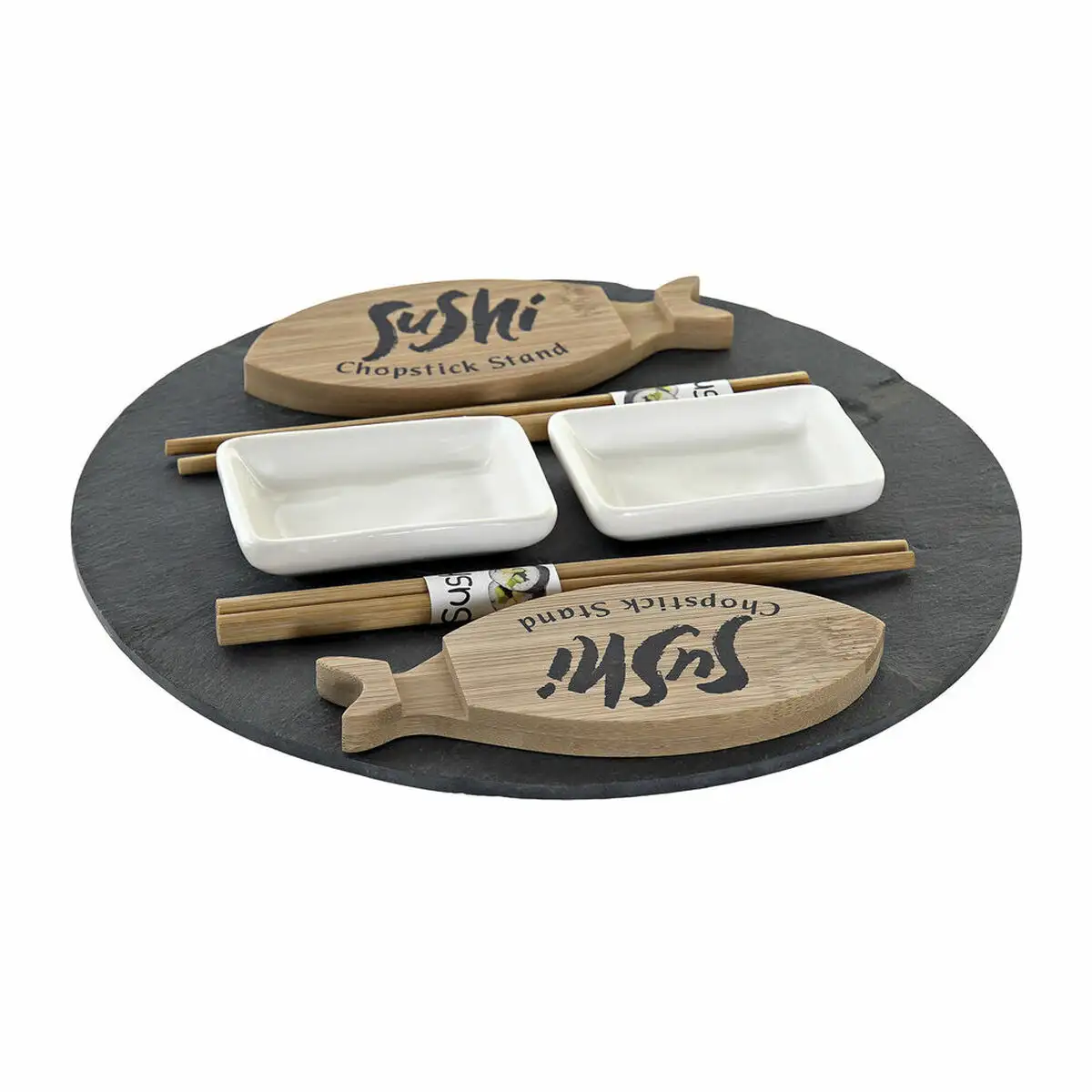 Set de sushi dkd home decor noir naturel ceramique bambou plastique ardoise oriental 33 x 33 x 5 cm 9 pieces _7707. DIAYTAR SENEGAL - L'Art de Vivre le Shopping en Ligne. Découvrez notre plateforme intuitive et trouvez des produits qui vous inspirent et vous enchantent, à chaque clic.