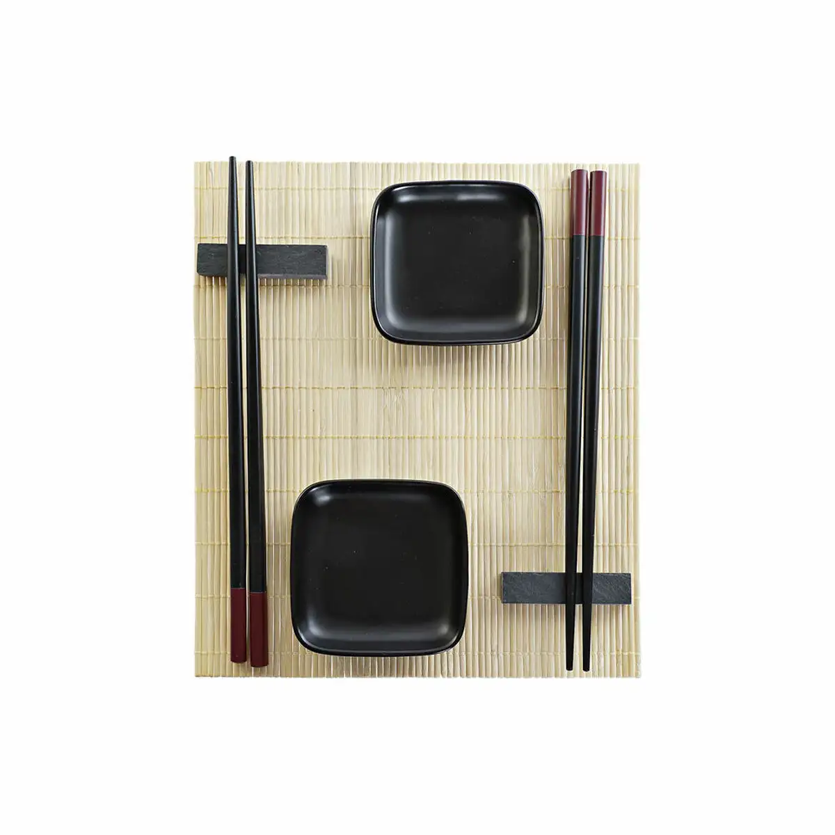 Set de sushi dkd home decor noir naturel metal bambou gres oriental 30 x 40 cm 27 8 x 17 8 x 3 cm 7 pieces 27 8 x 17 8 x 3 cm_6050. Bienvenue chez DIAYTAR SENEGAL - Où l'Authenticité Rencontre l'Accessibilité. Explorez notre sélection abordable et découvrez des articles qui incarnent l'essence du Sénégal.