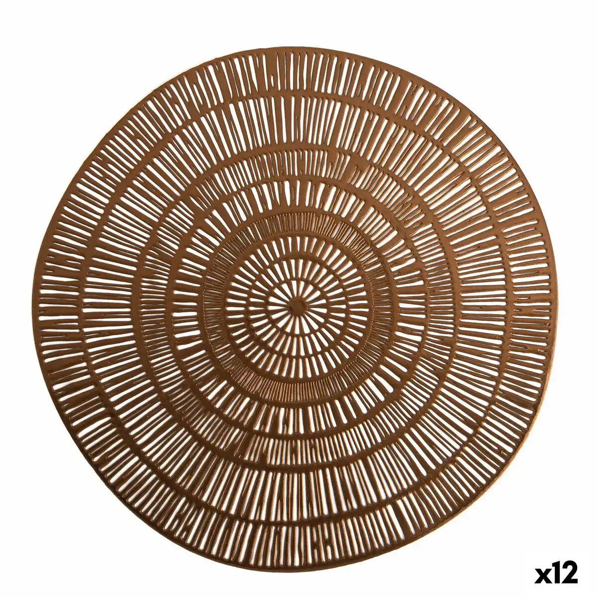 Set de table quid habitat spirale bronze 38 cm pack 12x _9525. Plongez dans l'Univers de DIAYTAR SENEGAL - Où la Qualité et la Diversité se rencontrent. Parcourez nos rayons virtuels pour trouver des produits répondant à tous les besoins, du confort de votre foyer.