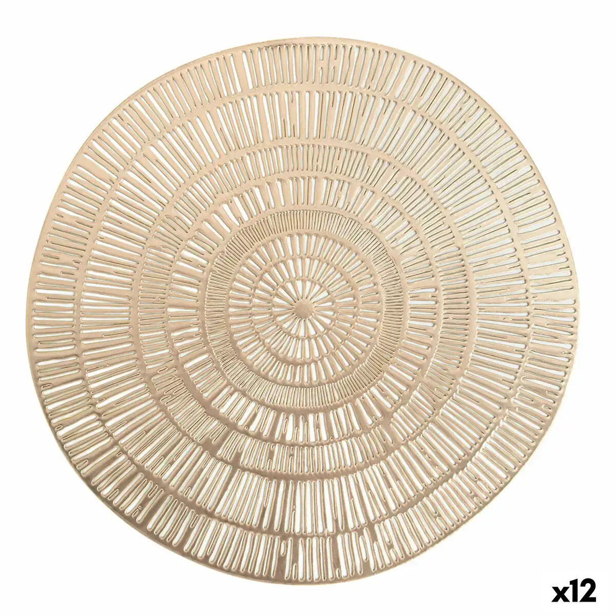 Set de table quid habitat spirale dore 38 cm pack 12x _5639. DIAYTAR SENEGAL - Où Choisir est un Plaisir. Explorez notre boutique en ligne et choisissez parmi des produits de qualité qui satisferont vos besoins et vos goûts.
