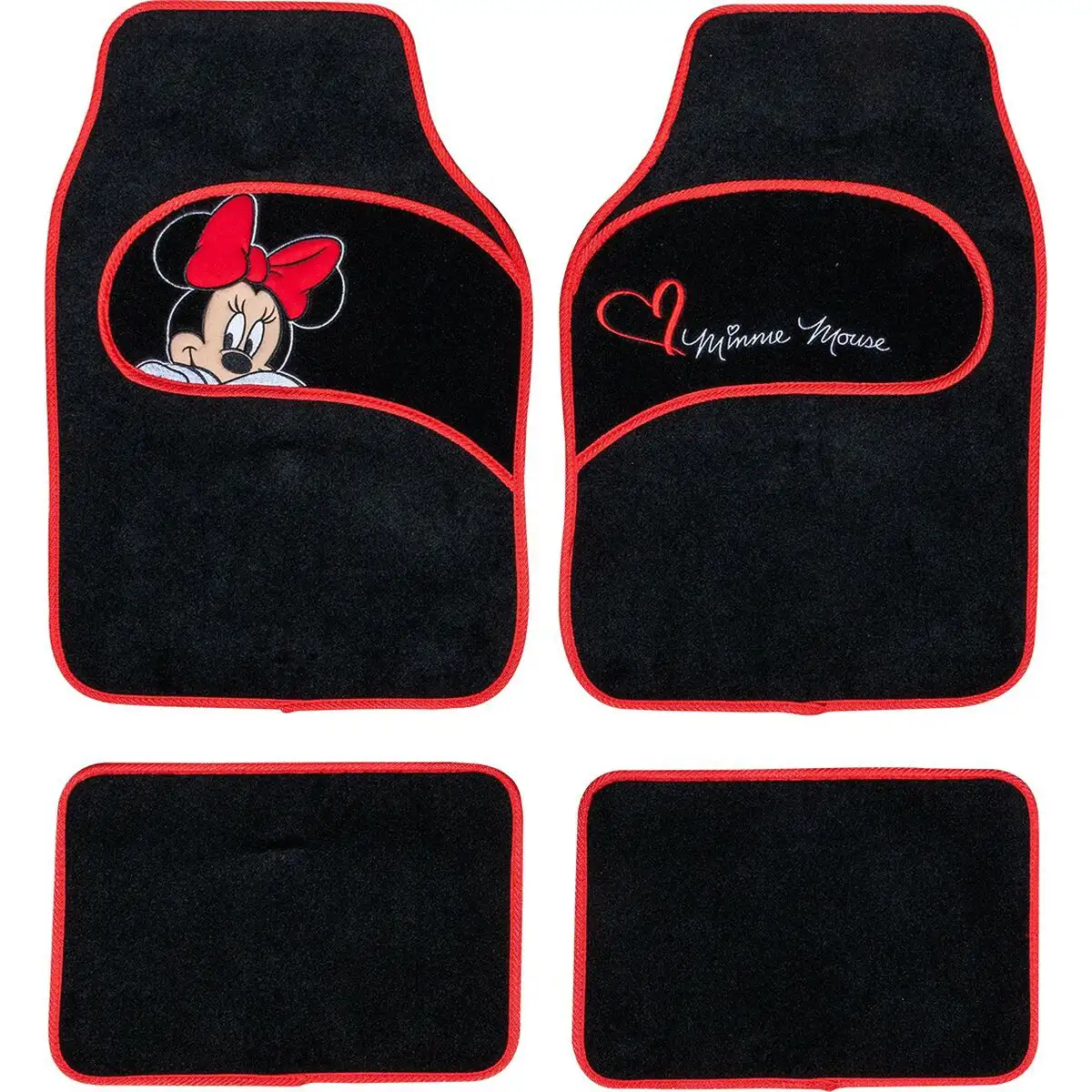 Set de tapis de voitures minnie mouse cz10339 noir rouge_8042. DIAYTAR SENEGAL - Où Choisir est une Célébration de l'Artisanat. Explorez notre boutique en ligne et choisissez des articles qui incarnent l'art et le savoir-faire du Sénégal.