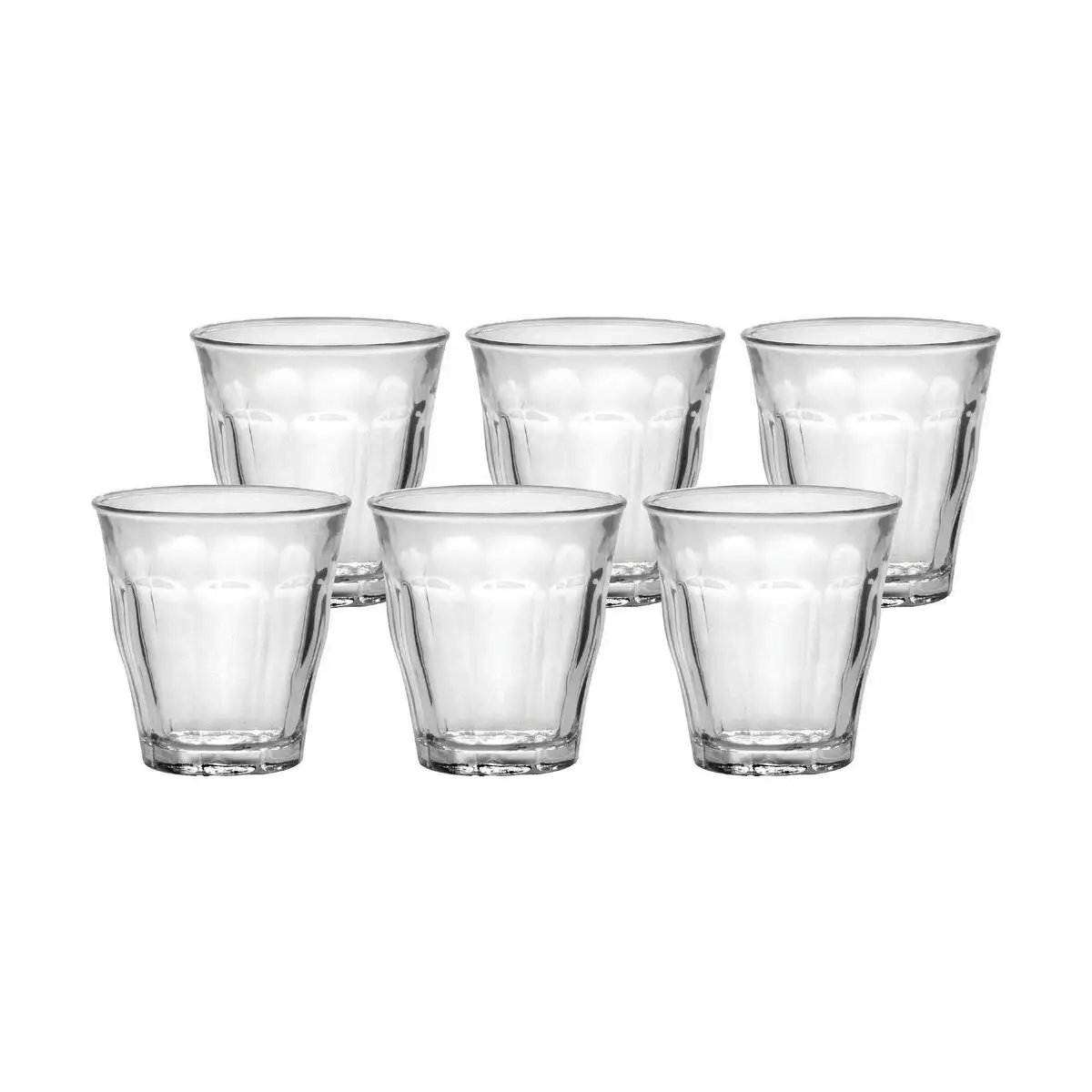 Set de verres duralex picardie o 6 5 x 6 7 cm 90 ml 6 unites _9481. DIAYTAR SENEGAL - L'Art de Vivre en Couleurs. Découvrez notre boutique en ligne et trouvez des produits qui ajoutent une palette vibrante à votre quotidien.