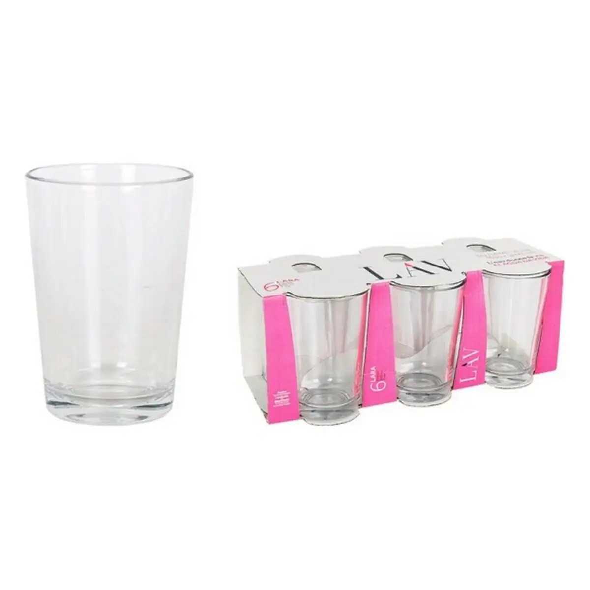 Set de verres lav lara verre 205 ml_4906. DIAYTAR SENEGAL - Votre Passage vers l'Exceptionnel. Explorez notre boutique en ligne, où chaque produit est choisi avec soin pour offrir une expérience de shopping inoubliable.