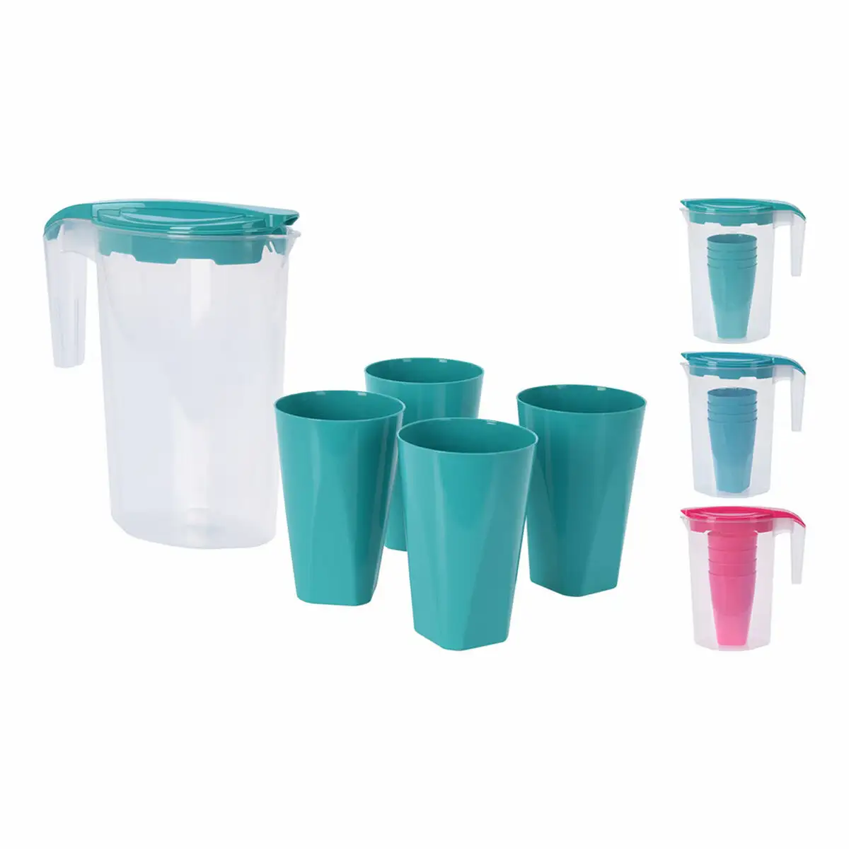 Set de verres pichet 350 ml 1 75 l 5 pieces_2552. DIAYTAR SENEGAL - Où Chaque Produit est une Promesse de Qualité. Explorez notre boutique en ligne et choisissez des produits qui répondent à vos exigences élevées.