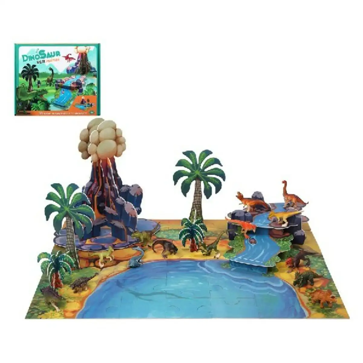 Set dinosaures real 30 x 25 cm 22 pcs _1999. DIAYTAR SENEGAL - L'Art de Vivre le Shopping Authentique. Découvrez notre boutique en ligne et trouvez des produits qui célèbrent la culture et l'héritage du Sénégal.