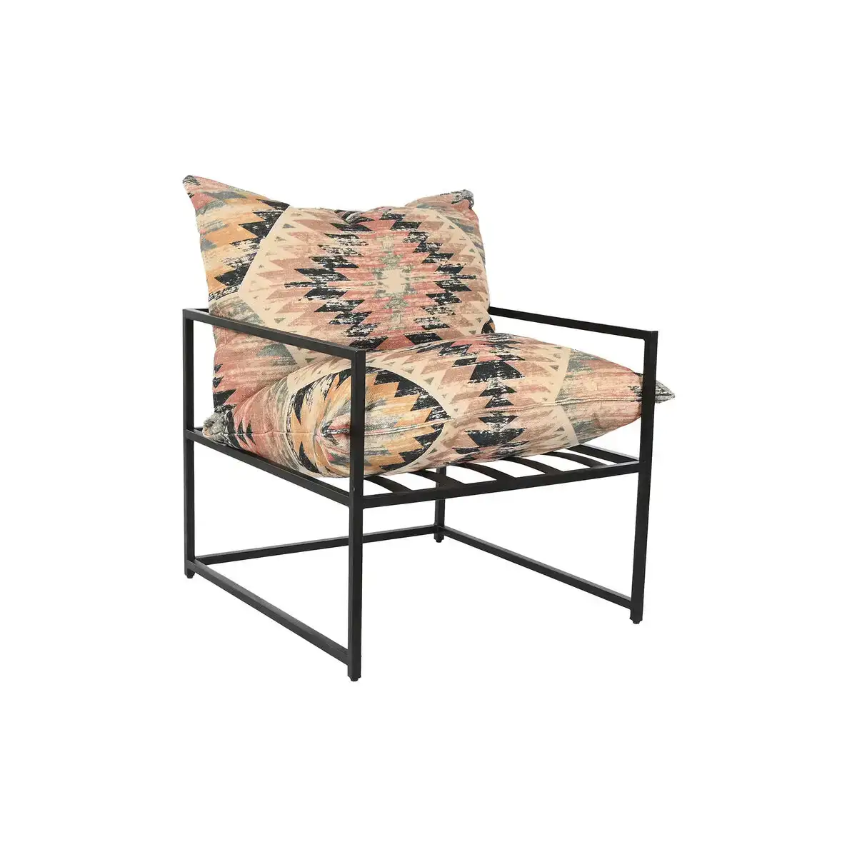 Siege dkd home decor 70 x 75 x 85 cm noir metal multicouleur_1376. DIAYTAR SENEGAL - L'Art de Vivre le Shopping Authentique. Découvrez notre boutique en ligne et trouvez des produits qui incarnent la passion et le savoir-faire du Sénégal.