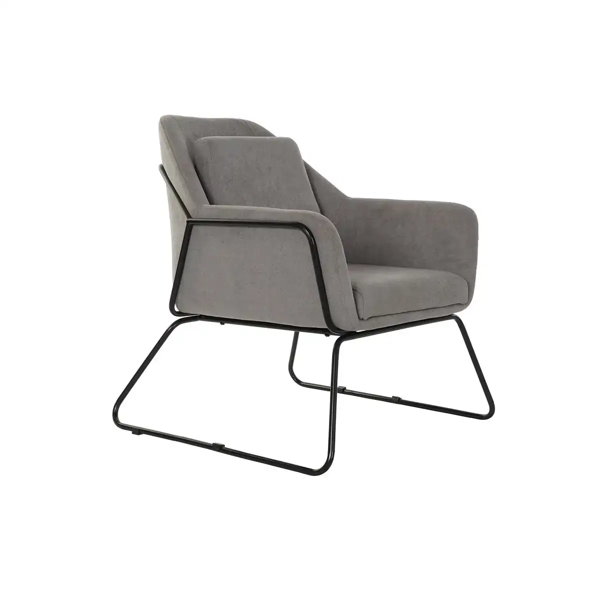 Siege dkd home decor 75 x 76 x 82 cm noir gris metal_8648. DIAYTAR SENEGAL - Là où Chaque Produit a son Propre Éclat. Explorez notre boutique en ligne et trouvez des articles qui ajoutent de la brillance à votre quotidien.