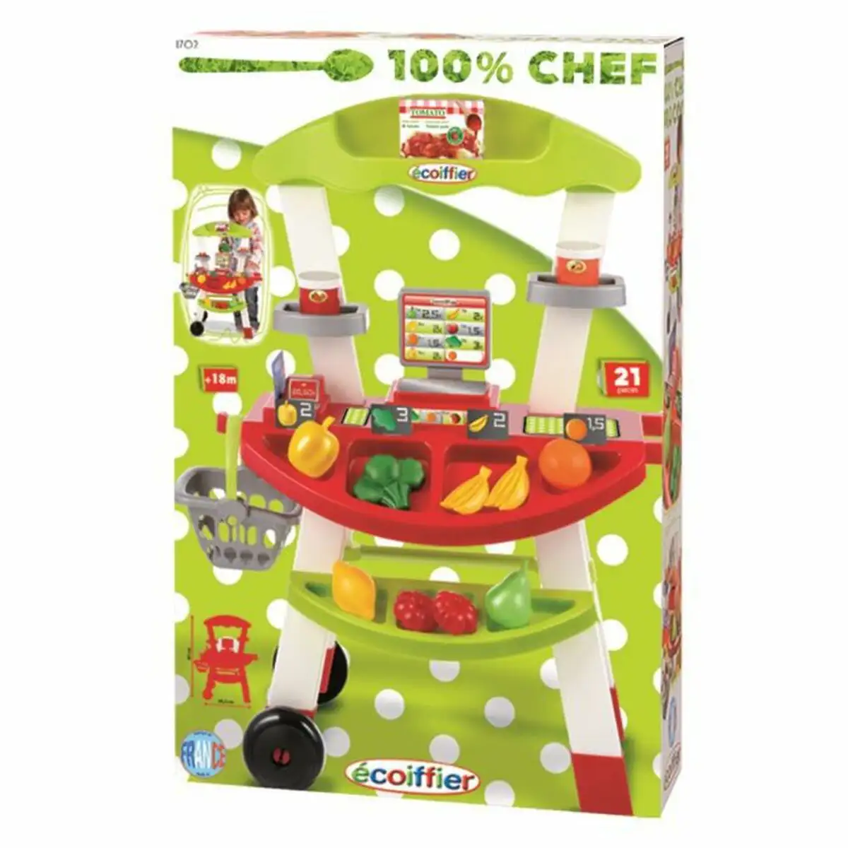 Supermarché jouet Ecoiffier Pro Cook Merchant