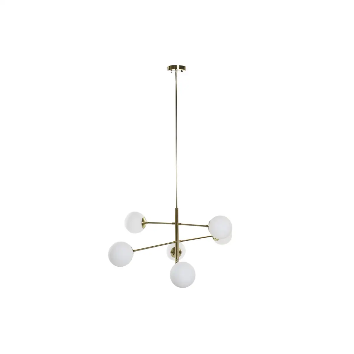 Suspension dkd home decor 96 x 73 x 50 cm verre dore metal blanc 50 w_9447. DIAYTAR SENEGAL - Votre Portail vers l'Extraordinaire. Parcourez nos collections et découvrez des produits qui vous emmènent au-delà de l'ordinaire, créant une expérience de shopping mémorable.