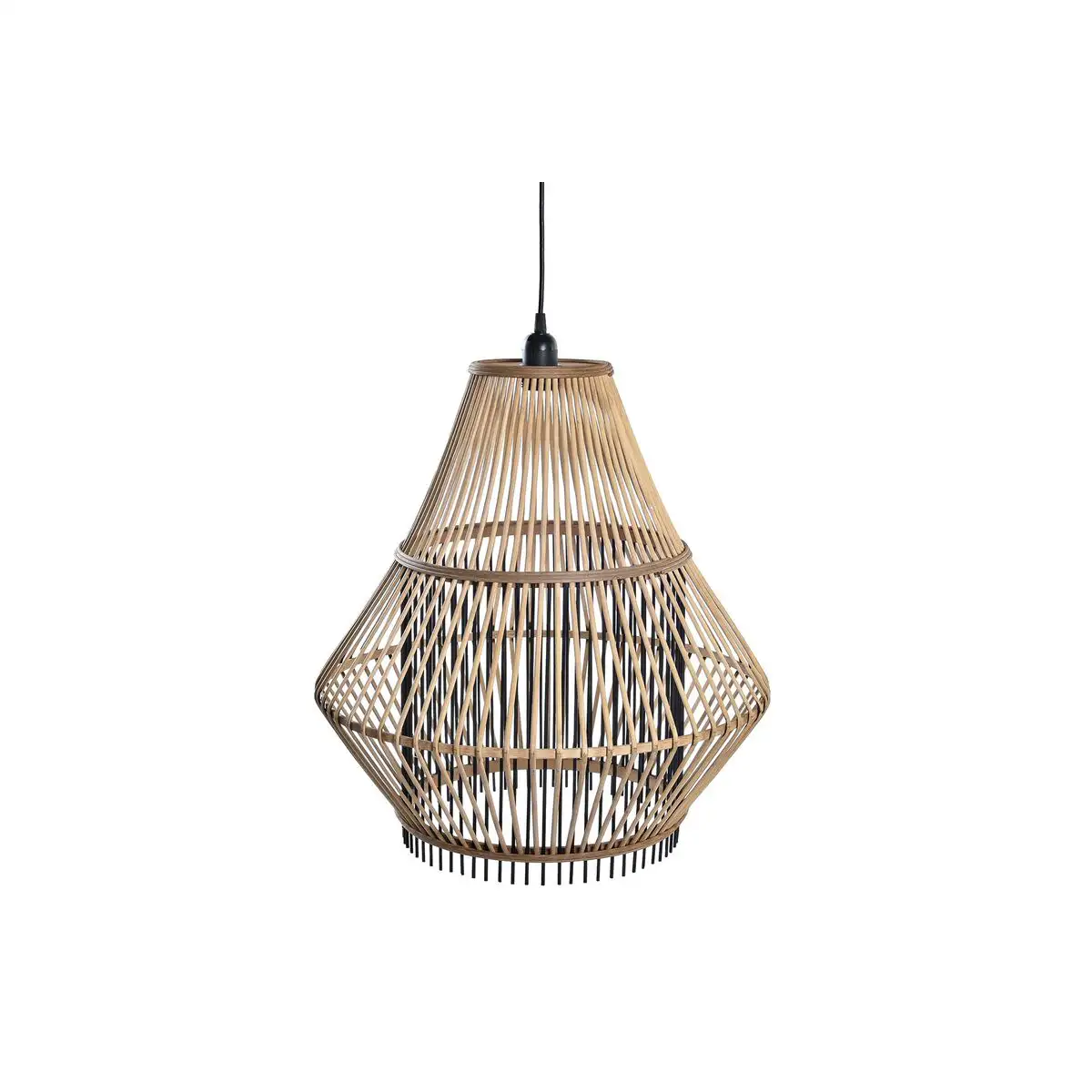 Suspension dkd home decor marron noir bambou 50 w 50 x 50 x 52 cm_1234. DIAYTAR SENEGAL - L'Art de Vivre en Couleurs et en Styles. Parcourez notre sélection et trouvez des articles qui reflètent votre personnalité et votre goût pour la vie.