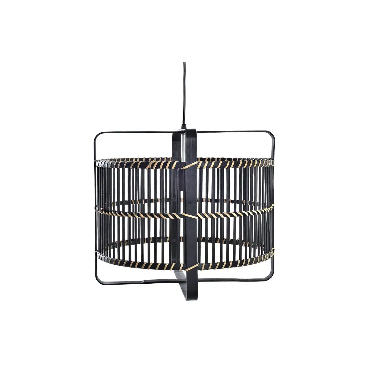 Suspension dkd home decor noir bambou 50 w 40 x 40 x 35 cm_3487. DIAYTAR SENEGAL - Où Chaque Produit est une Promesse de Qualité. Explorez notre boutique en ligne et choisissez des produits qui répondent à vos exigences élevées.