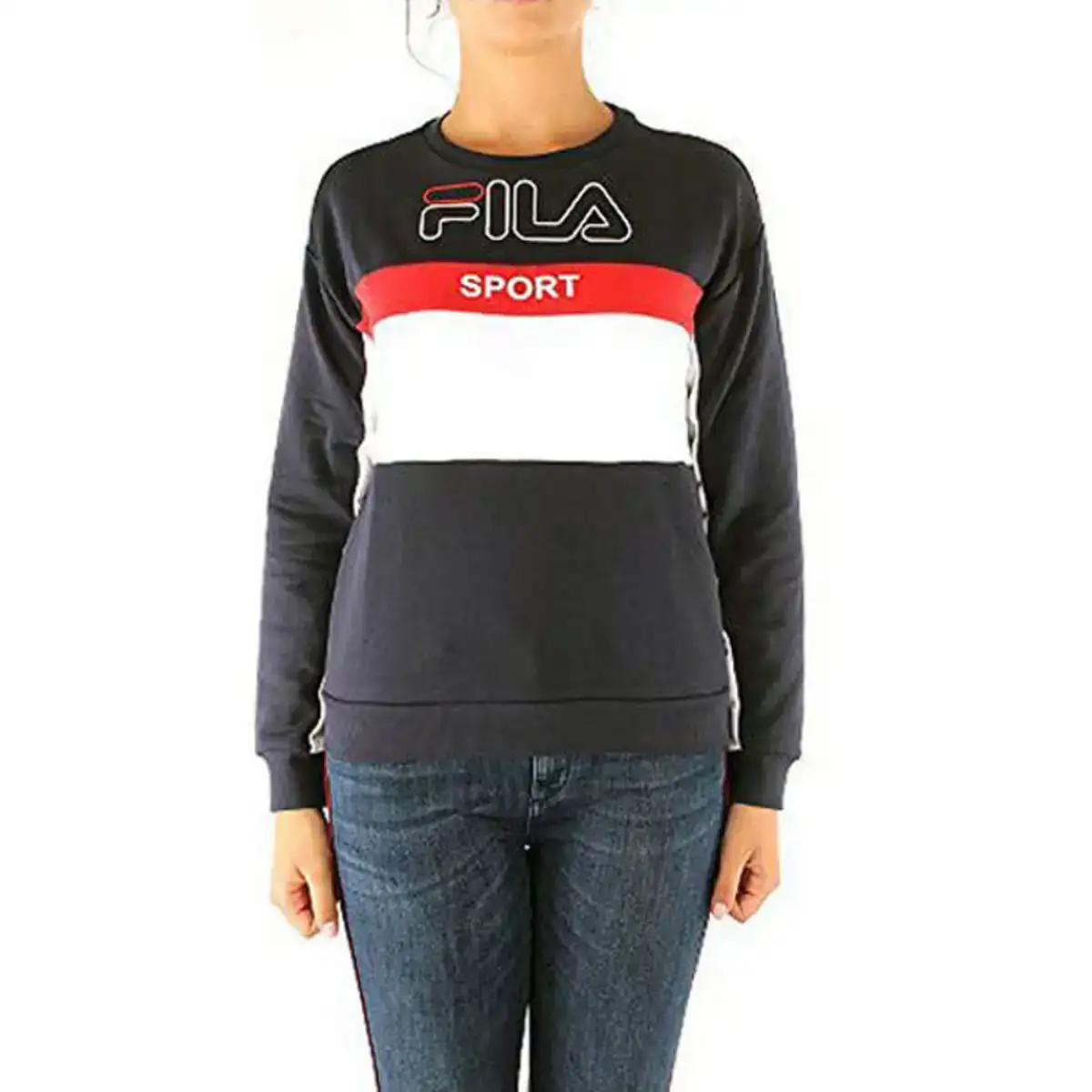 Sweat sans capuche femme fila 682853_4397. Bienvenue chez DIAYTAR SENEGAL - Votre Plateforme Shopping pour Tous. Découvrez un large éventail de produits qui célèbrent la diversité et la beauté du Sénégal.