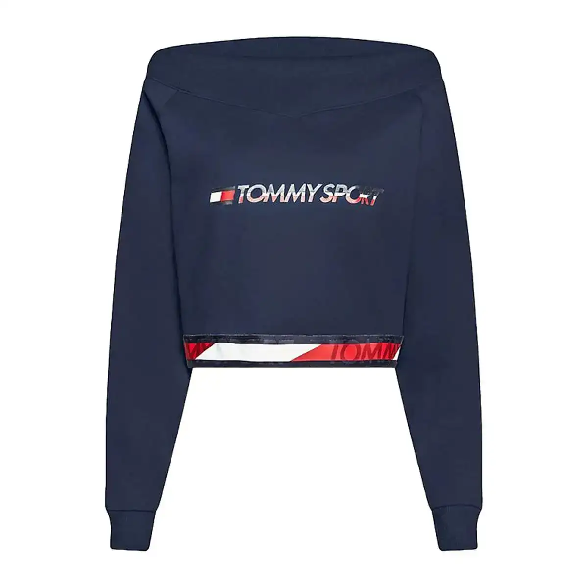 Sweat sans capuche femme tommy hilfiger crop v neck bleu fonce_8600. DIAYTAR SENEGAL - Là où Chaque Produit est une Trouvaille Unique. Découvrez notre boutique en ligne et trouvez des articles qui vous distinguent par leur originalité.