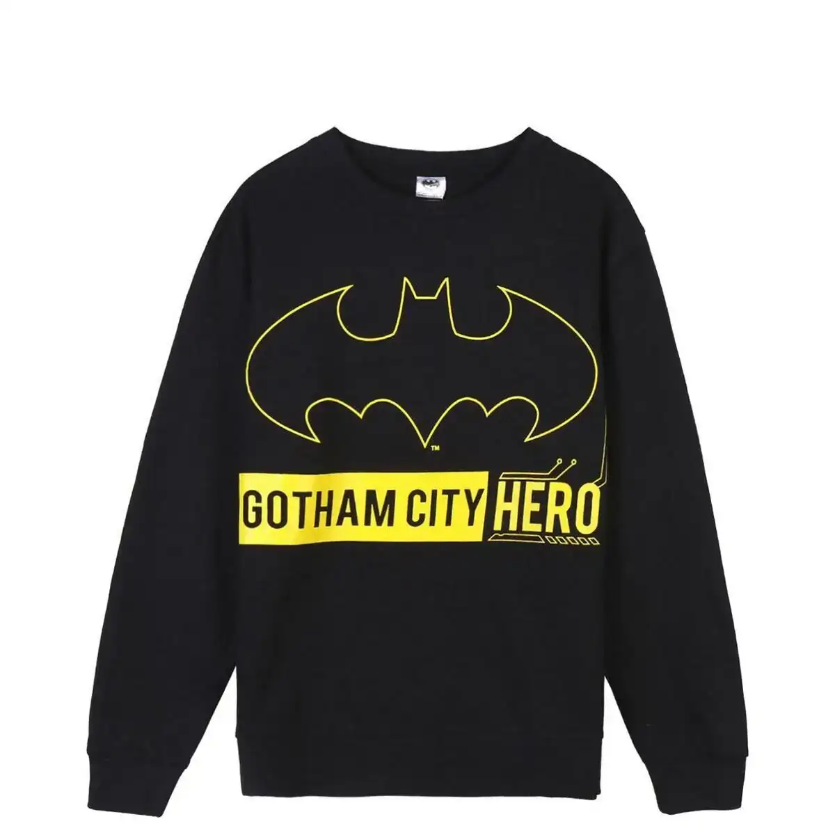 Sweat sans capuche unisex batman noir_5272. DIAYTAR SENEGAL - Où le Shopping Devient une Aventure Culturelle. Plongez dans notre univers de produits qui célèbrent l'héritage et l'artisanat du Sénégal.