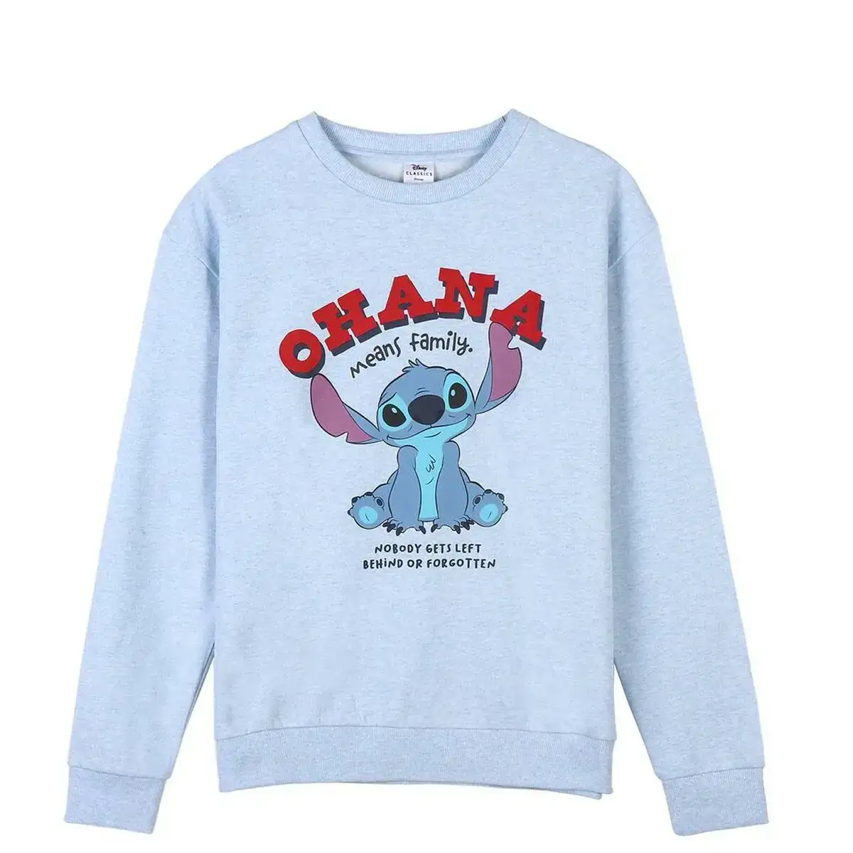 Sweat sans capuche unisex Stitch Bleu clair