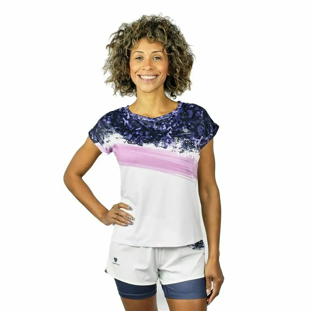 T shirt a manches courtes femme cartri bastet rose lila blanc padel_6573. DIAYTAR SENEGAL - Où Choisir Rime avec Qualité. Découvrez notre sélection soigneusement conçue et choisissez des articles qui incarnent l'excellence et l'innovation.