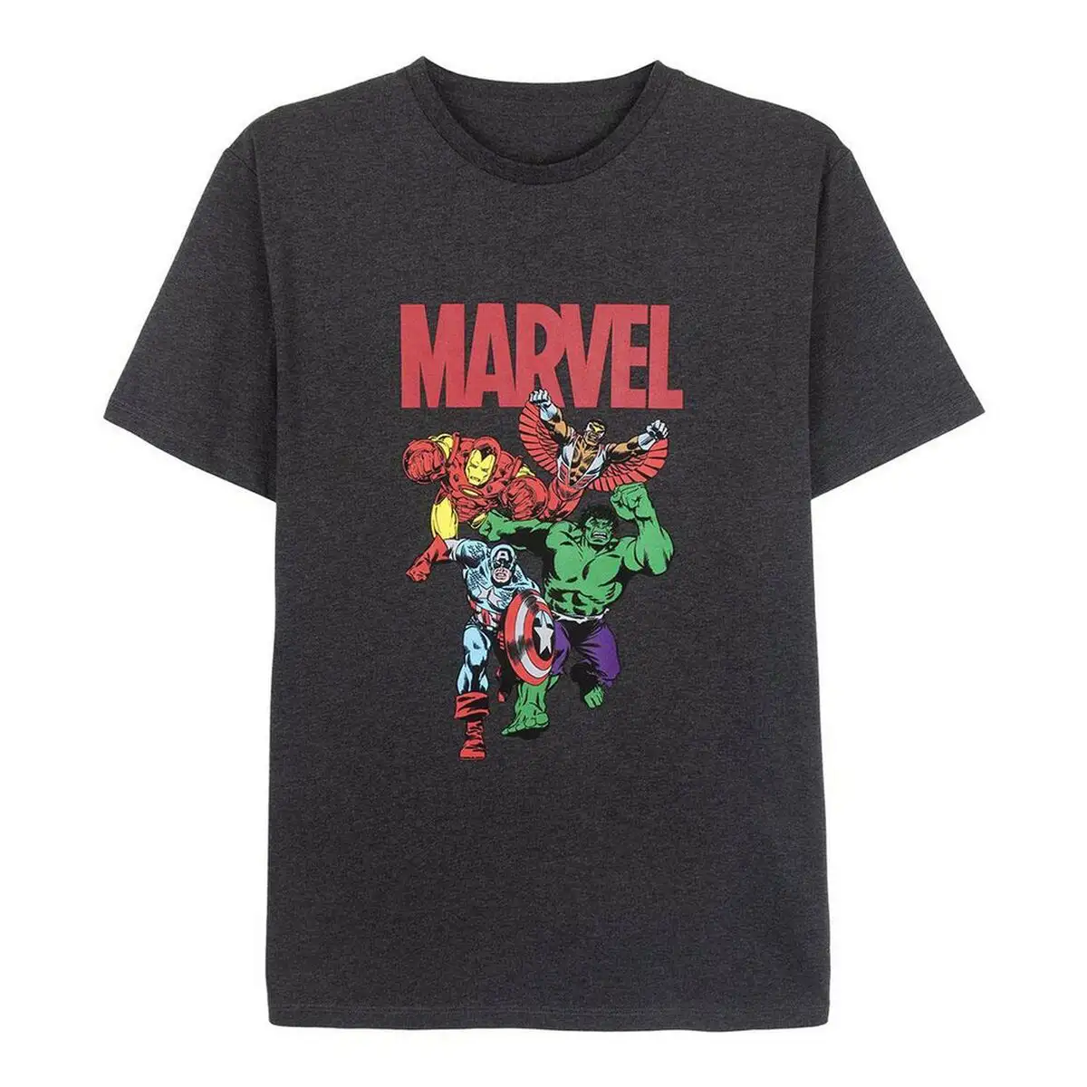 T shirt a manches courtes homme marvel gris gris fonce adultes_6765. DIAYTAR SENEGAL - Où Chaque Détail Compte. Naviguez à travers notre gamme variée et choisissez des articles qui ajoutent une touche spéciale à votre quotidien, toujours avec qualité et style.