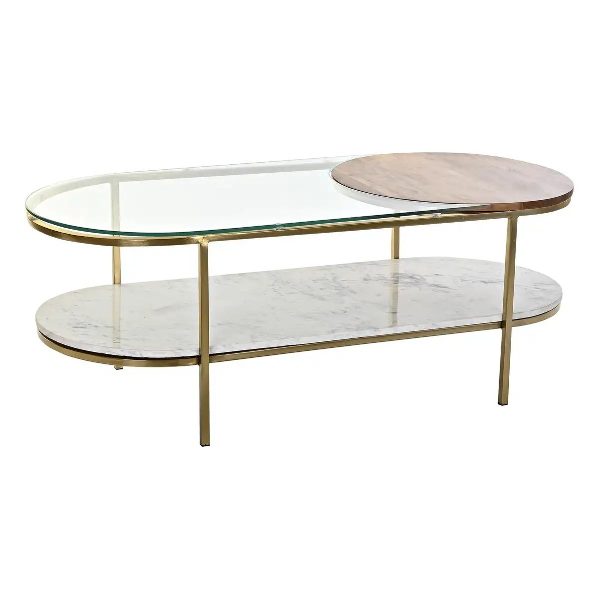 Table basse dkd home decor glamour dore metal marbre 116 x 50 x 43 cm_2043. DIAYTAR SENEGAL - Votre Passage vers la Découverte. Explorez notre boutique en ligne pour trouver des trésors qui vous attendent, du traditionnel à l'avant-garde.