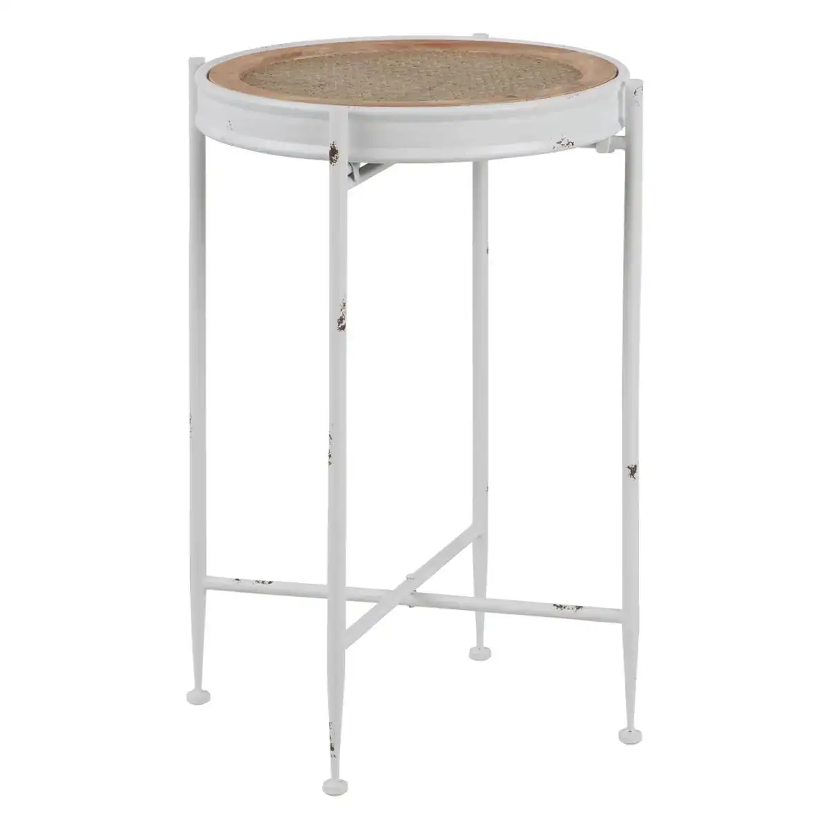 Table d appoint 40 x 40 x 62 cm metal blanc_8984. Entrez dans l'Univers de DIAYTAR SENEGAL - Où l'Élégance Rencontre la Tradition. Explorez notre gamme variée et trouvez des articles qui ajoutent une touche de sophistication à votre vie.