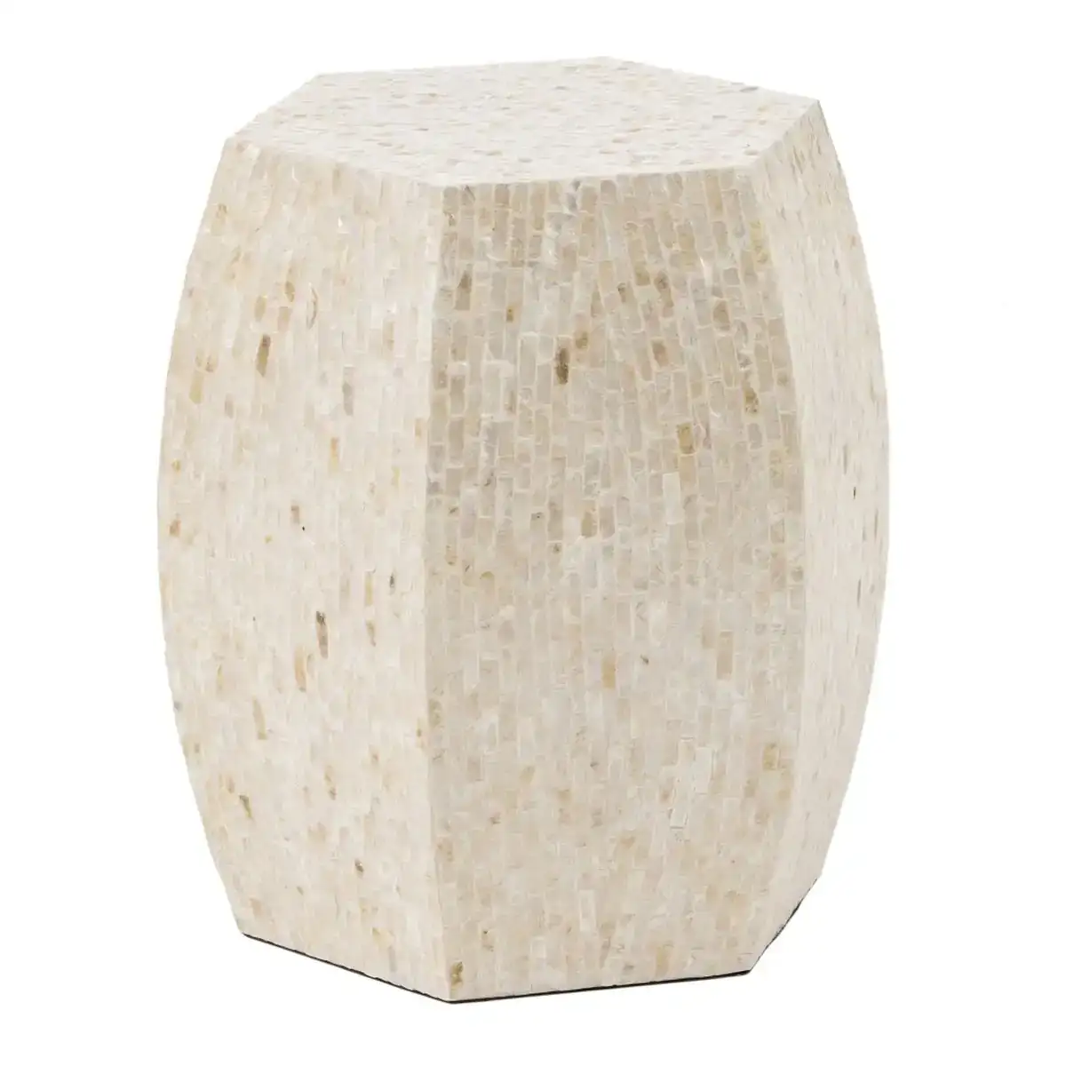 Table d appoint blanc 40 x 40 x 50 cm coquillage_7733. DIAYTAR SENEGAL - Votre Destination pour un Shopping Inoubliable. Naviguez à travers notre catalogue et choisissez des produits qui vous marquent par leur originalité.
