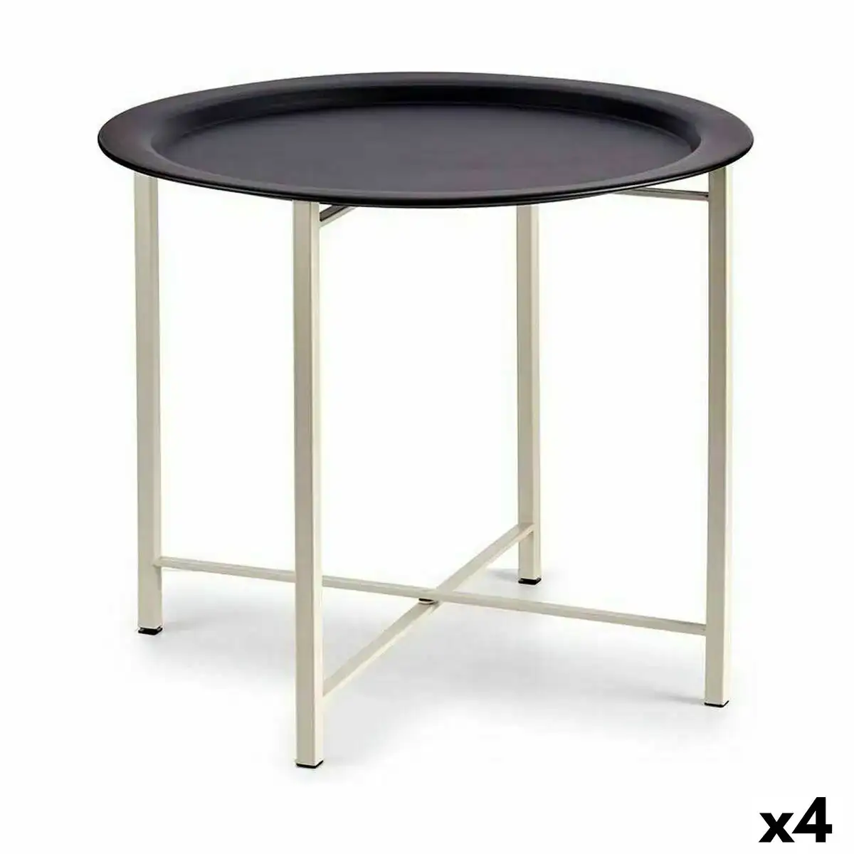 Table d appoint blanc noir metal 52 x 44 x 52 cm 4 unites _1060. DIAYTAR SENEGAL - Là où Vos Rêves Prendent Forme. Plongez dans notre catalogue diversifié et trouvez des produits qui enrichiront votre quotidien, du pratique à l'exceptionnel.