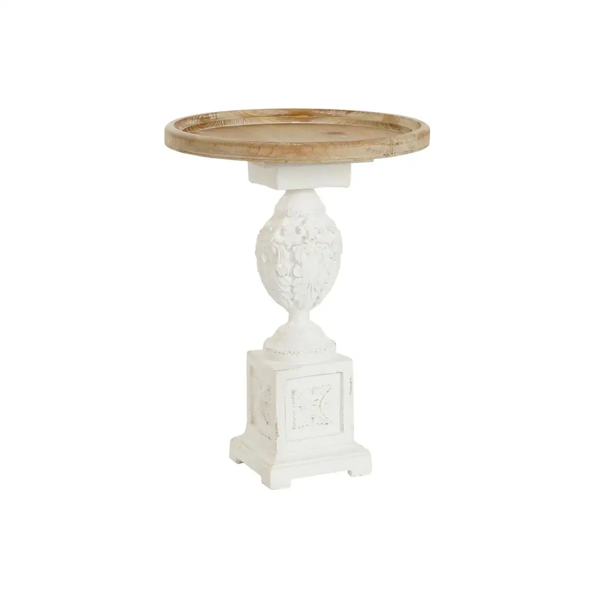 Table d appoint dkd home decor 46 x 46 x 63 cm sapin naturel blanc magnesium_5254. DIAYTAR SENEGAL - Où Choisir est un Acte d'Amour pour le Sénégal. Explorez notre boutique en ligne et choisissez des articles qui célèbrent la culture et l'artisanat du pays.