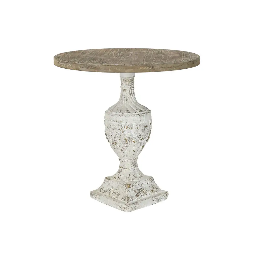 Table d appoint dkd home decor 76 x 76 x 80 cm sapin marron blanc_1289. Bienvenue chez DIAYTAR SENEGAL - Où Choisir est un Voyage. Plongez dans notre plateforme en ligne pour trouver des produits qui ajoutent de la couleur et de la texture à votre quotidien.