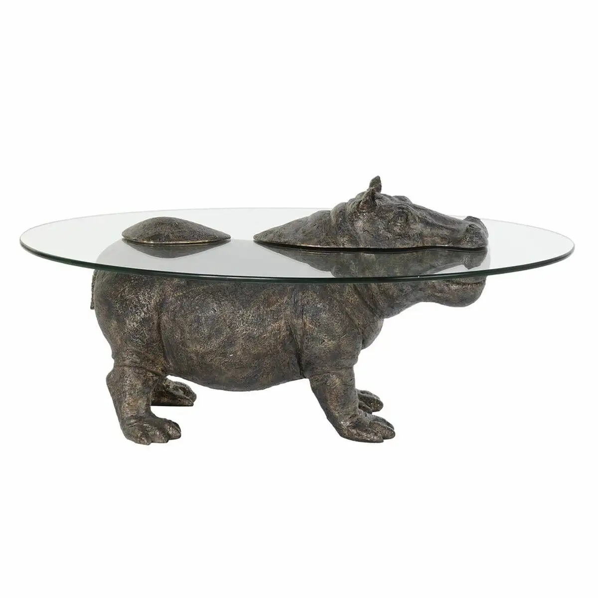 Table d appoint dkd home decor 80 x 50 x 37 cm verre transparent cuivre resine_9783. DIAYTAR SENEGAL - Votre Destinée Shopping Personnalisée. Plongez dans notre boutique en ligne et créez votre propre expérience de shopping en choisissant parmi nos produits variés.