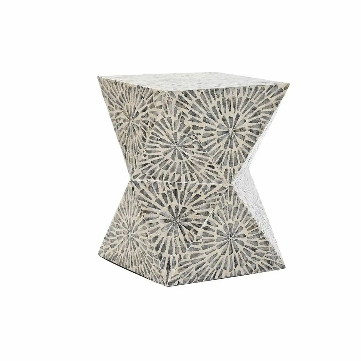 Table d appoint dkd home decor gris beige nacre noire 34 x 34 x 45 cm_6669. Bienvenue sur DIAYTAR SENEGAL - Où Chaque Article a son Histoire. Découvrez notre sélection méticuleuse de produits qui racontent l'authenticité et la beauté du Sénégal.