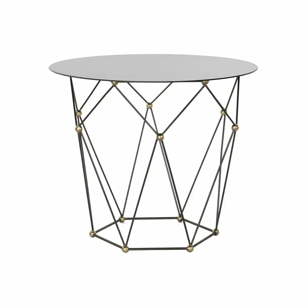 Table d appoint dkd home decor noir metal verre dore 70 x 70 x 60 cm _5569. DIAYTAR SENEGAL - L'Art de Trouver ce que Vous Aimez. Plongez dans notre assortiment varié et choisissez parmi des produits qui reflètent votre style et répondent à vos besoins.