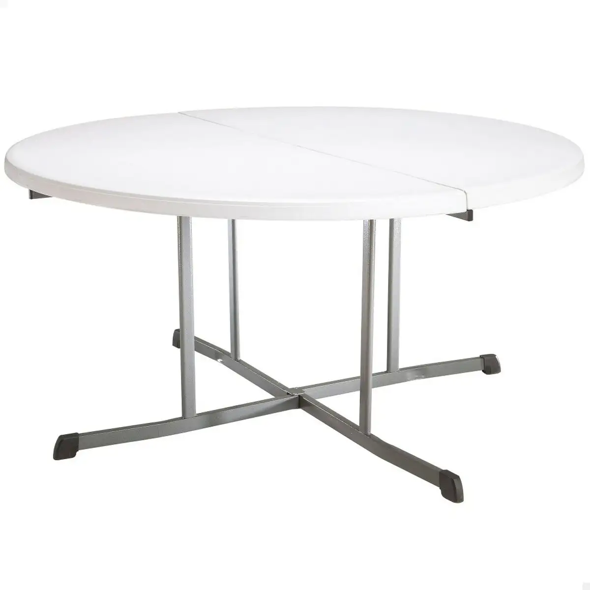 Table d appoint lifetime blanc 152 x 75 5 x 152 cm acier plastique_9205. DIAYTAR SENEGAL - Votre Destination Shopping Exquise. Explorez notre boutique en ligne et découvrez des trésors qui ajoutent une touche de sophistication à votre style et à votre espace.