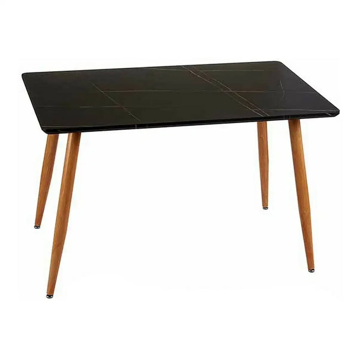 Table d appoint marbre noir marron metal melamine bois mdf 70 x 120 x 75 cm_1382. DIAYTAR SENEGAL - Où la Qualité et la Diversité Fusionnent. Explorez notre boutique en ligne pour découvrir une gamme variée de produits qui incarnent l'excellence et l'authenticité.