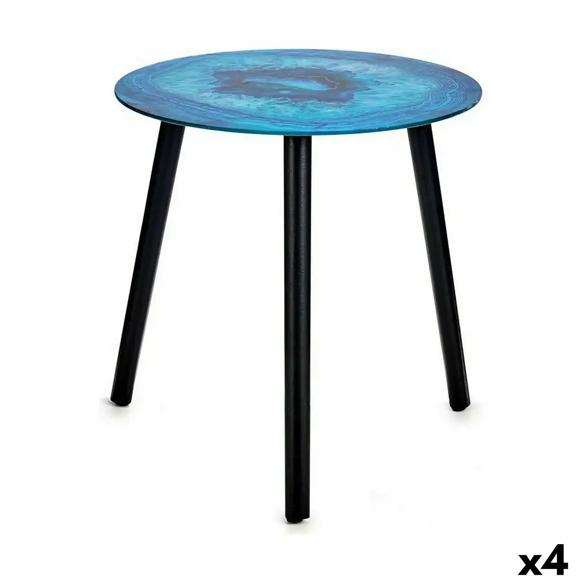 Table d appoint marbre noir turquoise verre 40 x 41 5 x 40 cm 4 unites _4031. DIAYTAR SENEGAL - Là où la Découverte est au Rendez-vous. Plongez dans notre catalogue et trouvez des articles qui éveilleront votre curiosité et élargiront vos horizons.