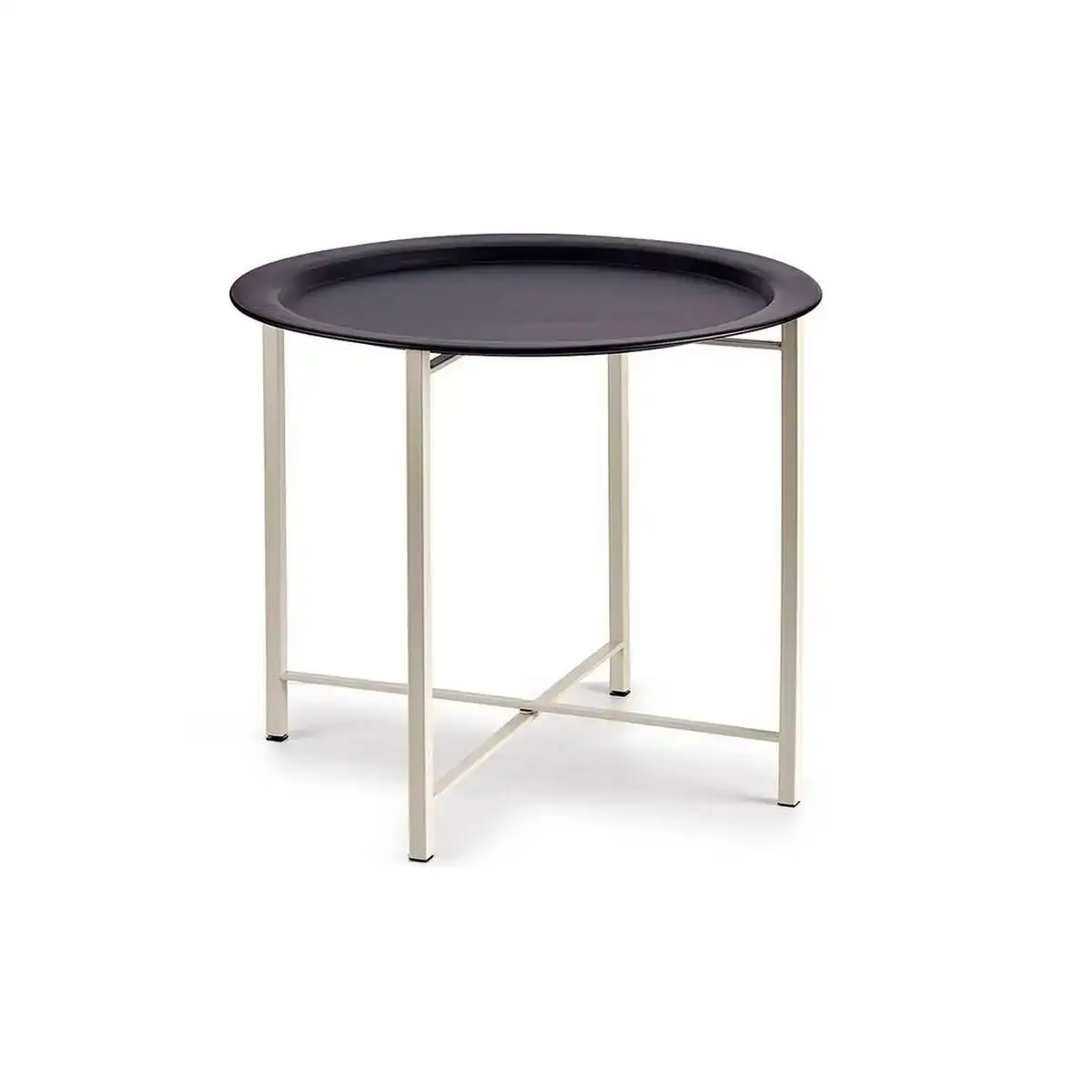 Table d appoint noir blanc metal 52 x 44 x 52 cm _4948. Bienvenue sur DIAYTAR SENEGAL - Où le Shopping est une Affaire Personnelle. Découvrez notre sélection et choisissez des produits qui reflètent votre unicité et votre individualité.