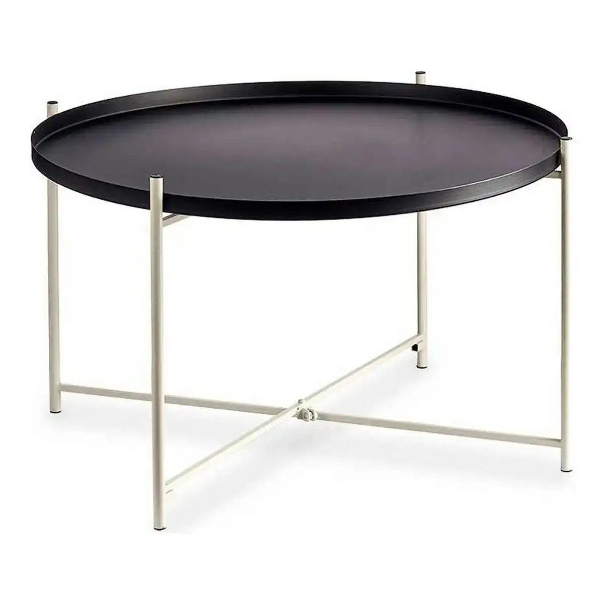 Table d appoint noir blanc metal 76 5 x 46 x 76 5 cm _7220. Bienvenue chez DIAYTAR SENEGAL - Où Chaque Achat est un Geste d'Amour. Découvrez notre sélection minutieuse et choisissez des articles qui témoignent de votre passion.