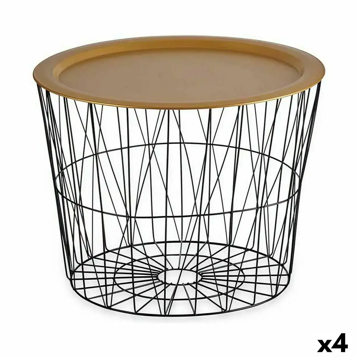 Table d appoint noir dore metal 62 x 45 5 x 62 cm 4 unites _5359. DIAYTAR SENEGAL - L'Art de Vivre le Shopping en Ligne. Découvrez notre plateforme intuitive et trouvez des produits qui vous inspirent et vous enchantent, à chaque clic.
